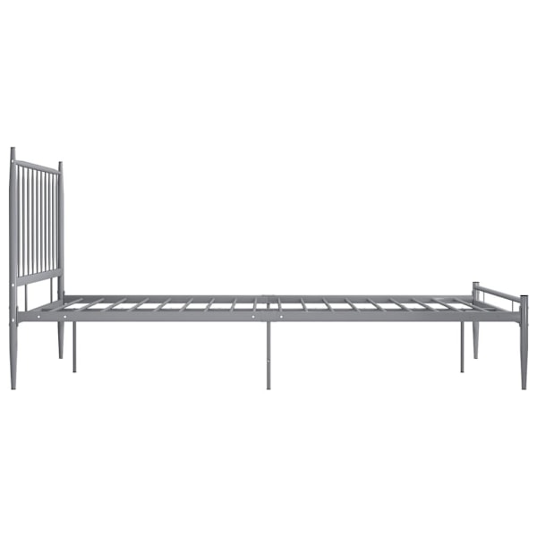 vidaXL Sängram grå metall 120x200 cm grå
