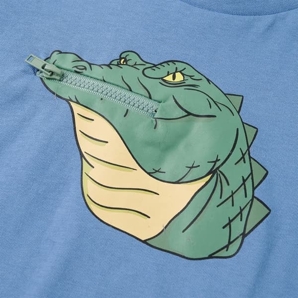 vidaXL T-shirt för barn mellanblå 128 Blå