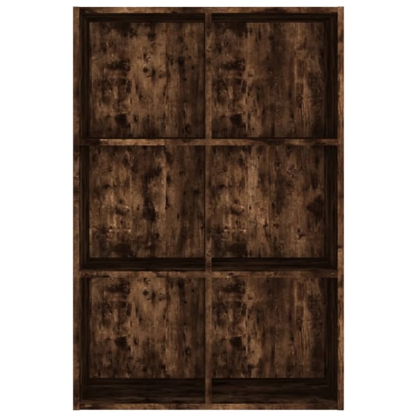 vidaXL Bokhylla/skänk rökfärgad ek 66x30x98 cm konstruerat trä Brun