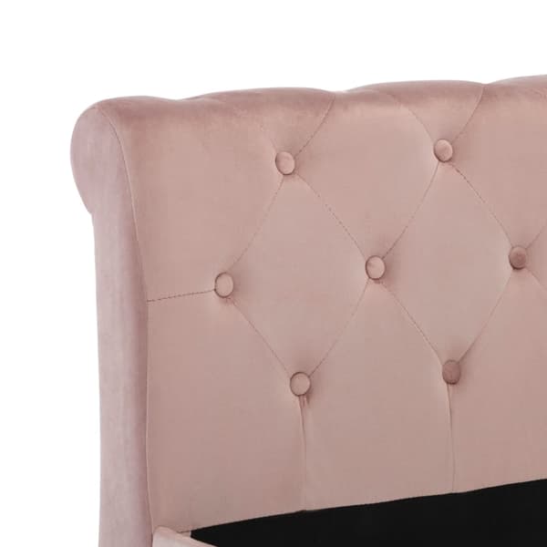 vidaXL Sängram rosa sammet 140x200 cm Rosa