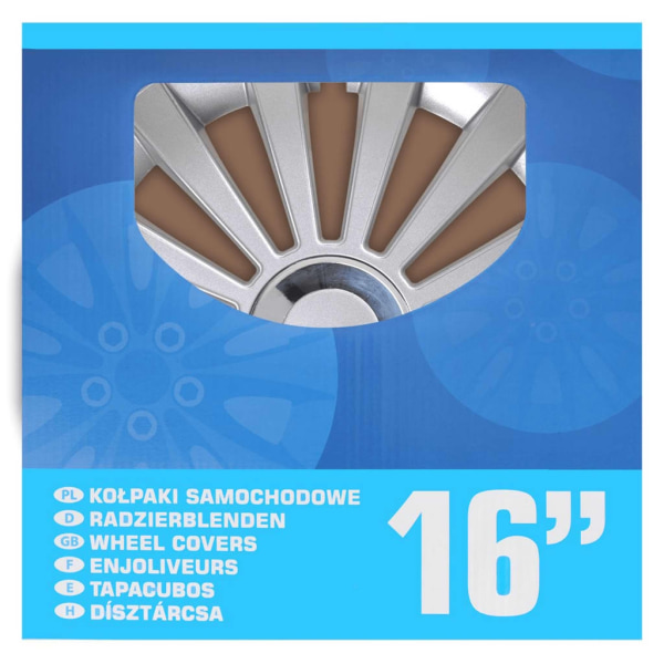 ProPlus Navkapslar Meridian silver 16" 4 st Silver