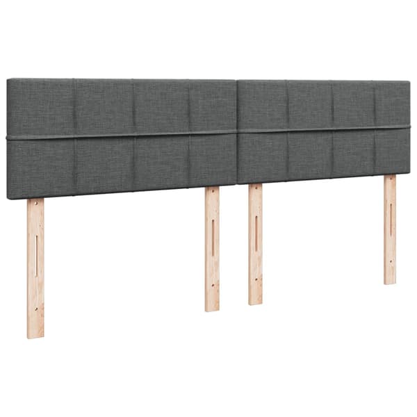 vidaXL Ramsäng med madrass mörkgrå 180x200 cm tyg Grå