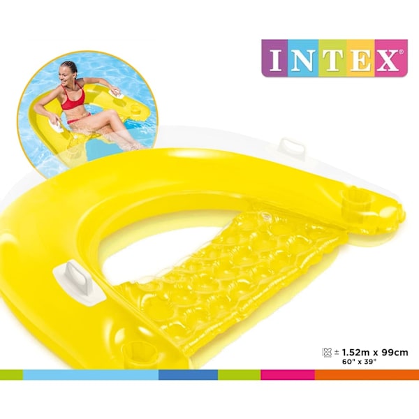 INTEX Flytstol Sit'n Float 152x99 cm Blå