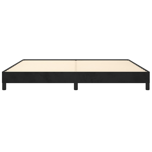 vidaXL Sängram utan madrass svart 200x200 cm sammet Svart
