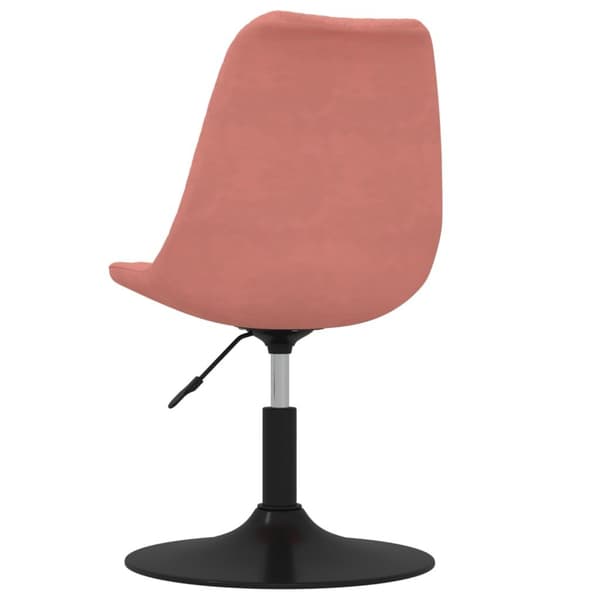 vidaXL Snurrbara matstolar 4 st rosa sammet Rosa
