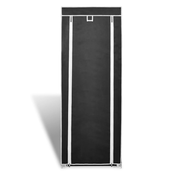 vidaXL Skoskåp överdrag 162x57x29 cm svart Svart