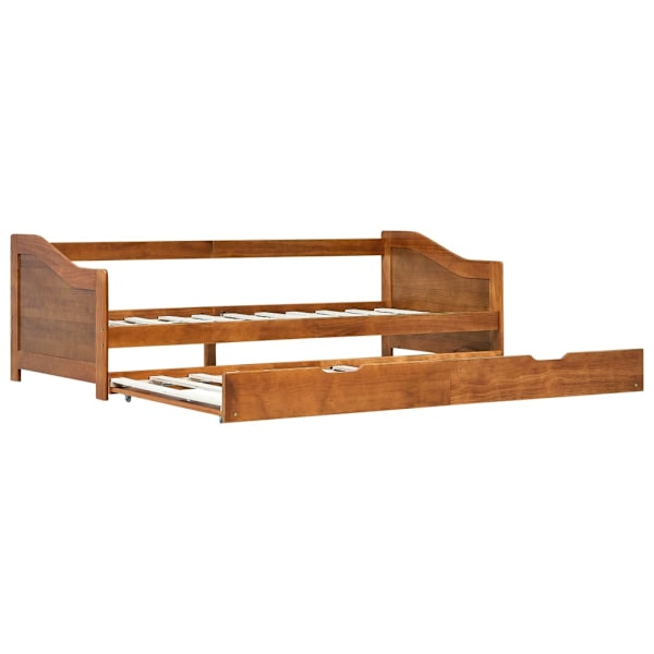 vidaXL Bäddsoffa ram utan madrass honungsbrun 90x200 cm Brun
