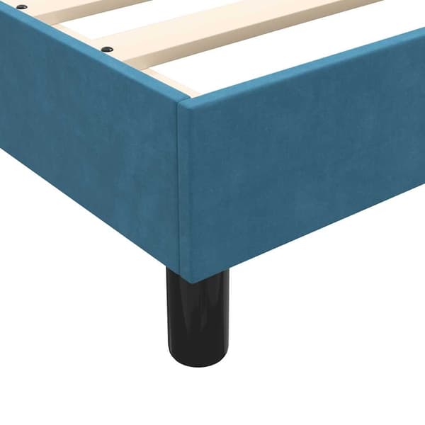 vidaXL Ramsäng med madrass mörkblå 80x210 cm sammet Blå