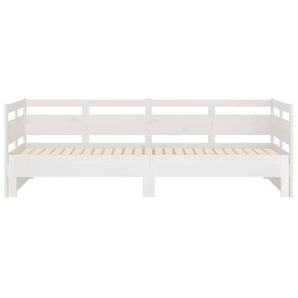 vidaXL Bäddsoffa vit massiv furu 2x(90x190) cm Vit
