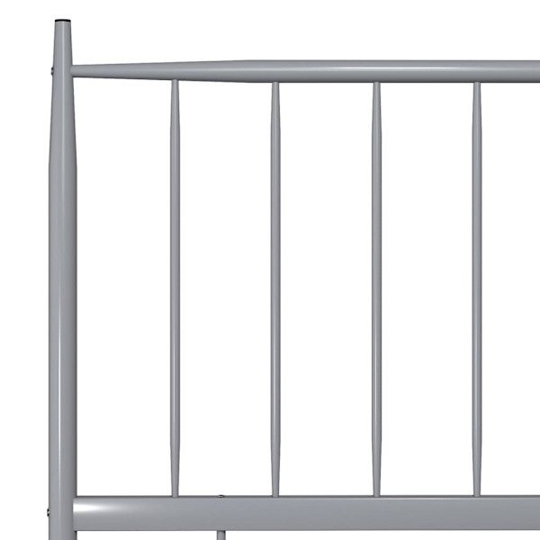 vidaXL Sängram grå metall 200x200 cm grå