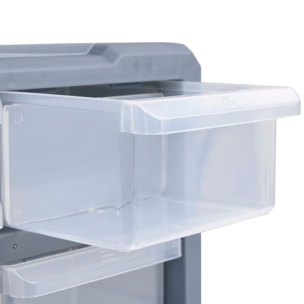 vidaXL Sortimentskåp med 22 lådor 49x16x25,5 cm grå