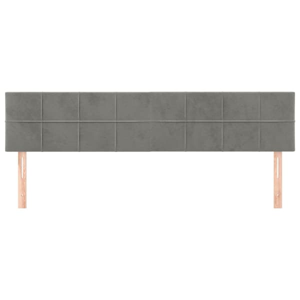 vidaXL Huvudgavlar 2 st Ljusgrå 80x5x78/88 cm sammet Grå