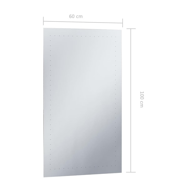 vidaXL Badrumsspegel LED 60x100 cm Silver