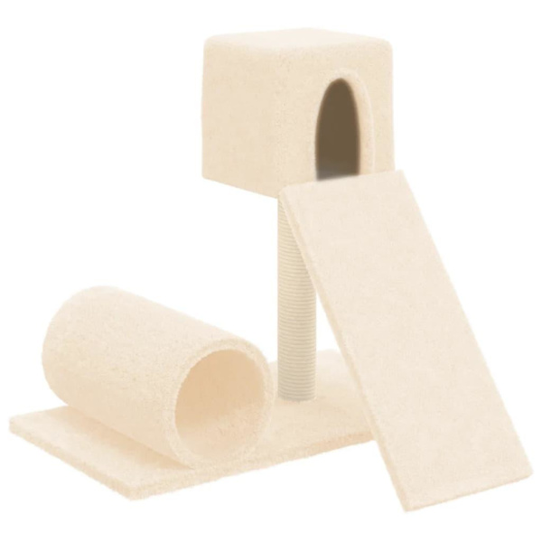 vidaXL Klösträd med klöspelare sisal gräddvit 59 cm Kräm