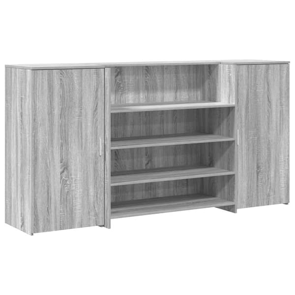 vidaXL Receptionsdisk grå sonoma 200x50x103,5 cm konstruerat trä Grå