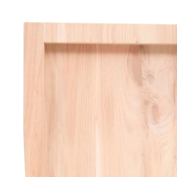 vidaXL Bänkskiva för badrum 40x30x(2-4) cm obehandlat massivt trä Brun