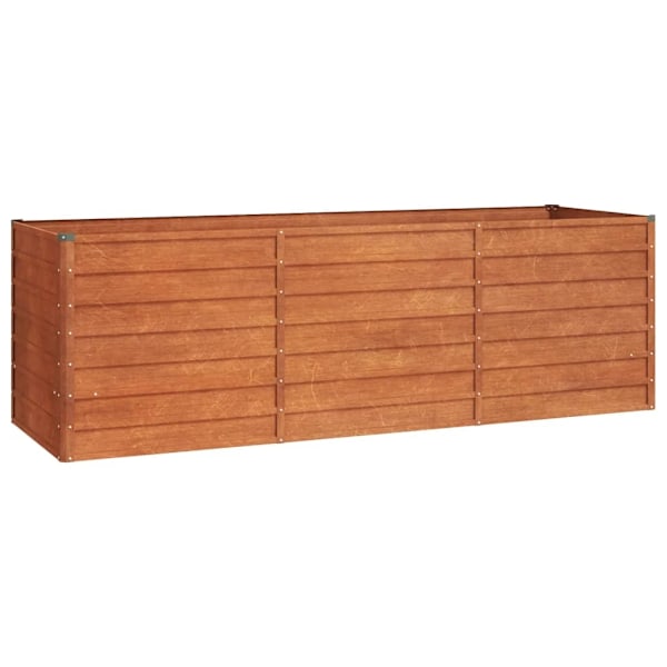 vidaXL Odlingslåda rostig 240x80x77 cm rosttrögt stål Brun