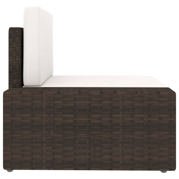 vidaXL Modulsoffa 2-sits konstrotting brun Brun