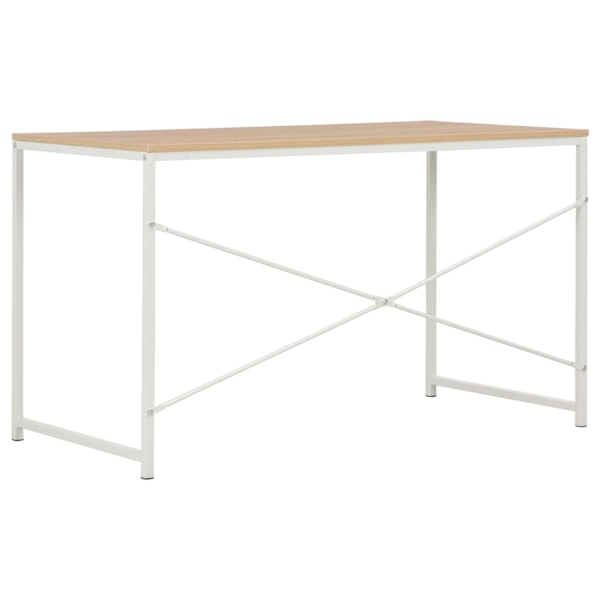 vidaXL Datorbord vit och ek 120x60x70 cm Vit