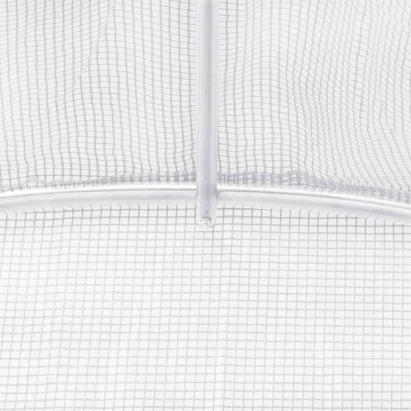 vidaXL Växthus med stålram vit 88 m² 22x4x2 m Vit