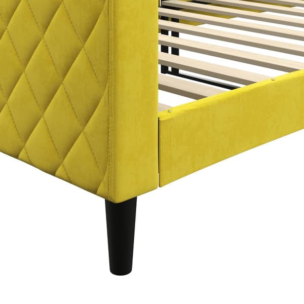vidaXL Dagbädd gul 90x200 cm sammet Gul