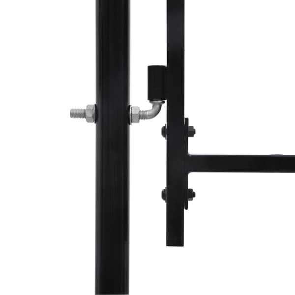vidaXL Enkeldörrsgrind BOXTEL med bågeöverdel 100 x 75 cm Svart