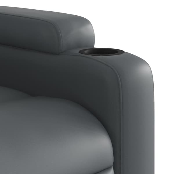 vidaXL Elektrisk reclinerfåtölj grå konstläder Grå