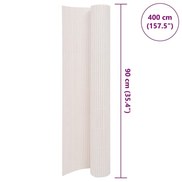 vidaXL Insynsskydd 90x400 cm vit Vit