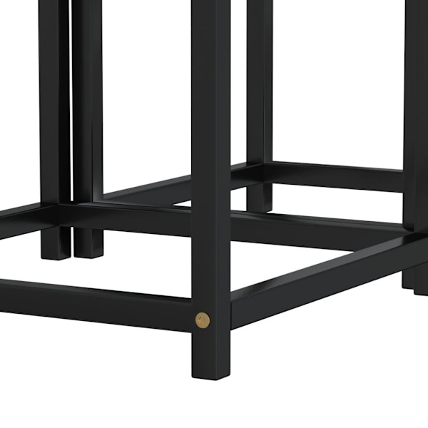 vidaXL Tebord 2 st MDF svart och gul Brun
