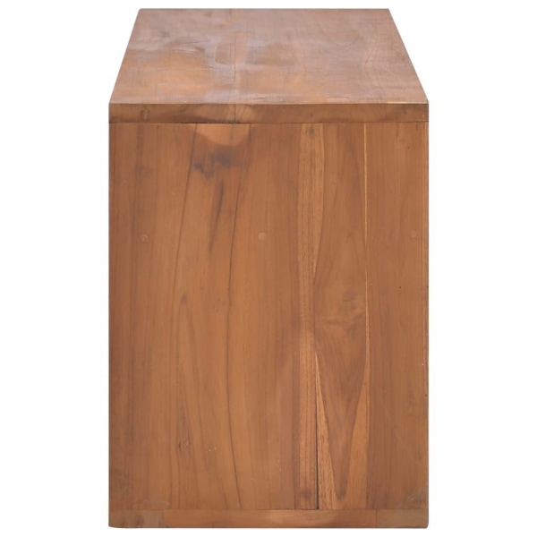 vidaXL TV-bänk 90x30x40 cm massiv teak Brun