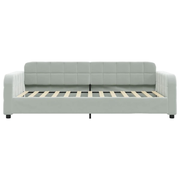 vidaXL Dagbädd ljusgrå 90x200 cm sammet Grå