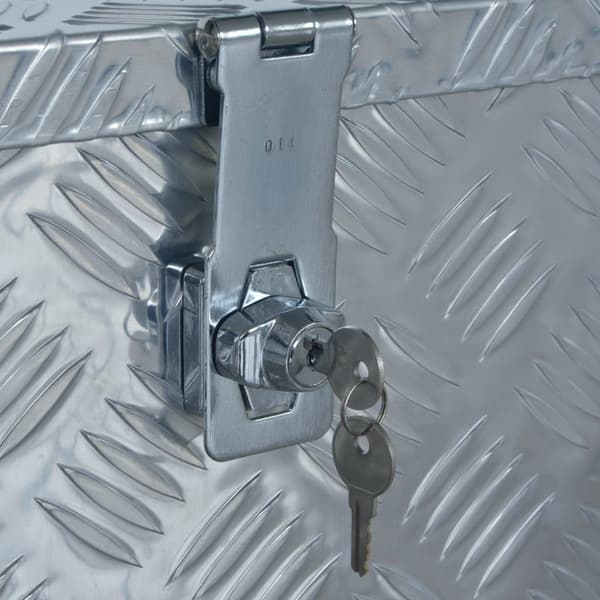 vidaXL Aluminiumlåda 610x430x455 mm silver Silver