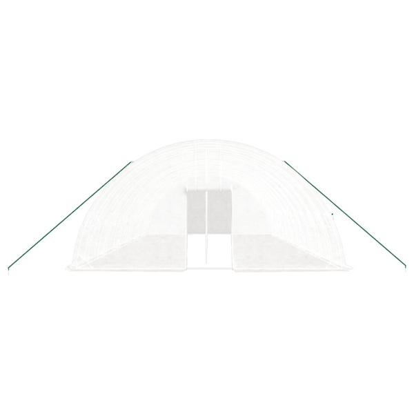 vidaXL Växthus med stålram vit 72 m² 12x6x2,85 m Vit