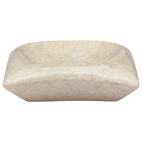 vidaXL Handfat gräddvit 50x35x10 cm marmor Creme