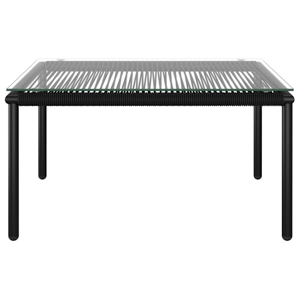 vidaXL Loungeset för trädgården med dynor 5 delar svart PVC Svart