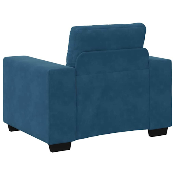 vidaXL Soffset 3 pcs Blå 221 x 80 x 80 cm Sammet Blå