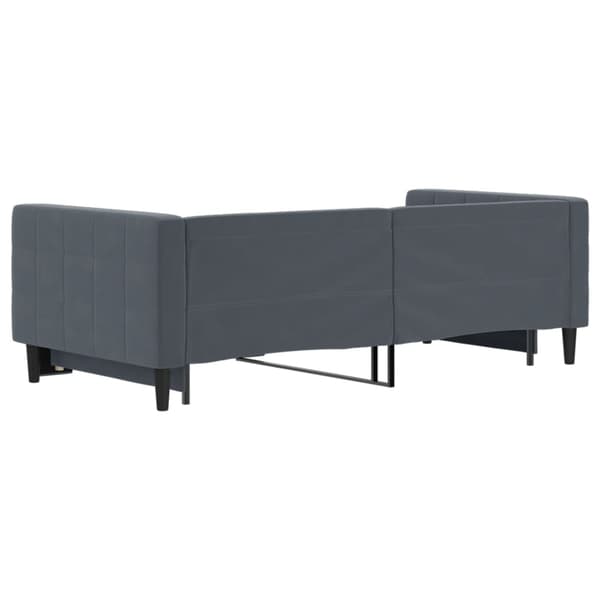 vidaXL Dagbädd utdragbar mörkgrå 90x190 cm sammet Grå