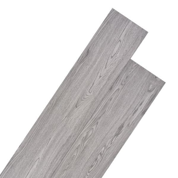 vidaXL Ej självhäftande PVC-golvplankor 4,46 m² 3 mm mörkgrå grå
