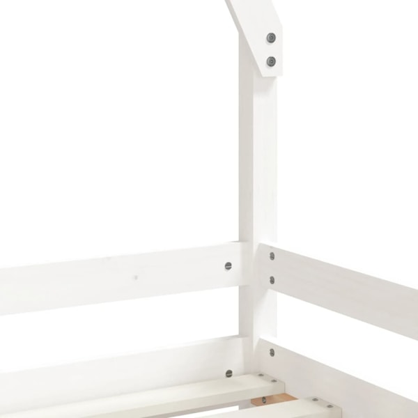 vidaXL Sängram för barnsäng vit 90x200 cm massiv furu Vit