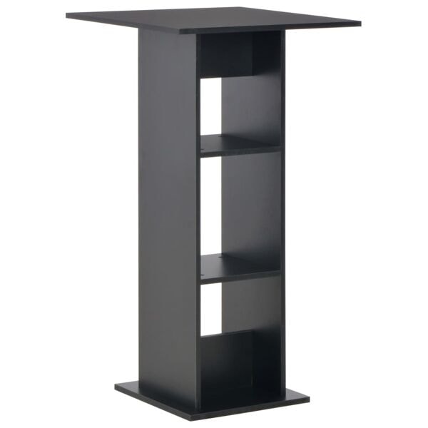 vidaXL Barbord svart 60x60x110 cm Svart