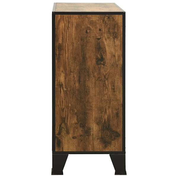 vidaXL Förvaringsskåp 2 st rustik brun 72x36x82 cm metall och MDF Brun