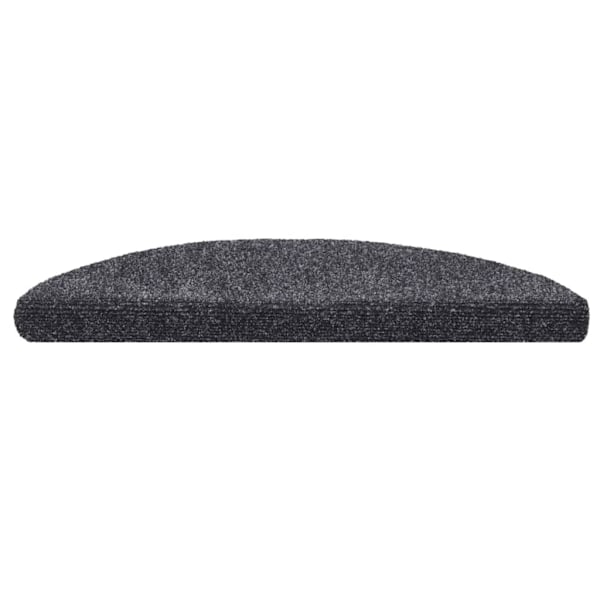 vidaXL Trappstegsmattor självhäftande 15 st brodyr 56x17x3 cm mörkgrå grå