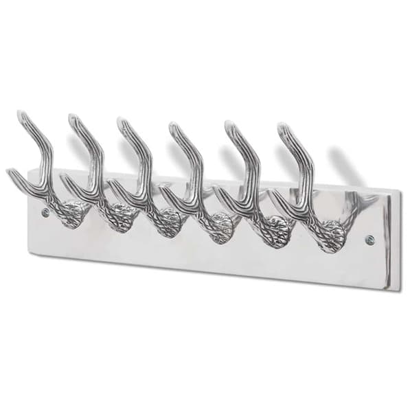 vidaXL Klädkrokar av aluminium Hatt/slips Silver Silver