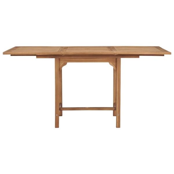 vidaXL Trädgårdsbord utdragbart (110-160)x80x75cm massiv teak Brun