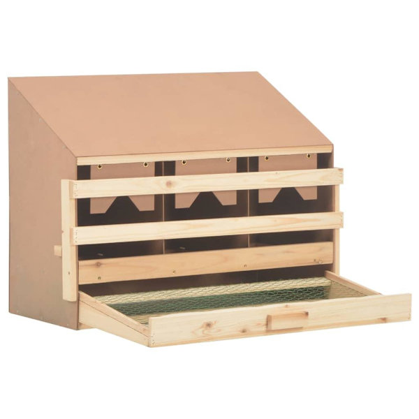 vidaXL Värprede 3 fack 72x33x54 cm massiv furu