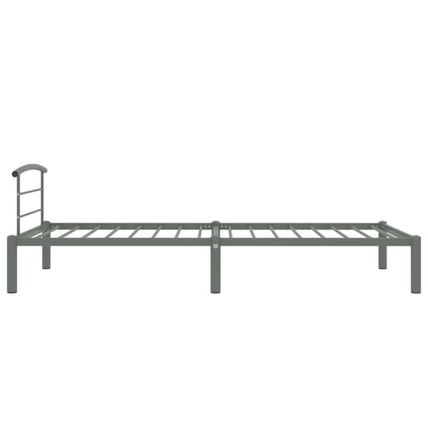 vidaXL Sängram grå metall 100x200 cm grå