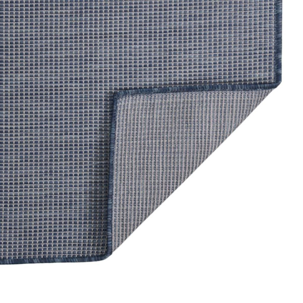 vidaXL Utomhusmatta plattvävd 80x150 cm blå Blå