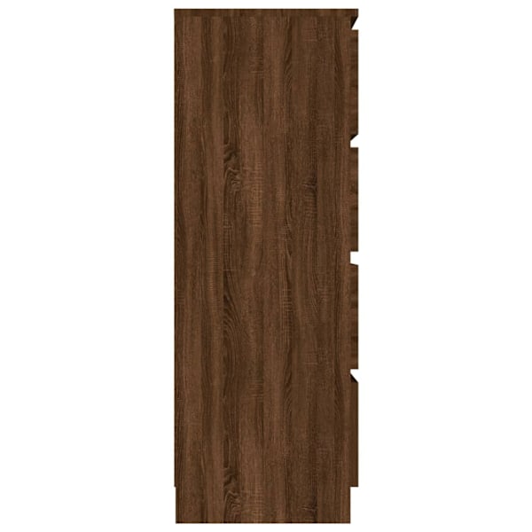 vidaXL Byrå brun ek 60x35x98,5 cm konstruerat trä Brun