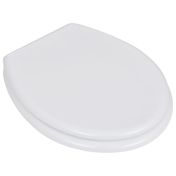vidaXL Toalettsitsar med lock 2 st MDF vit Vit