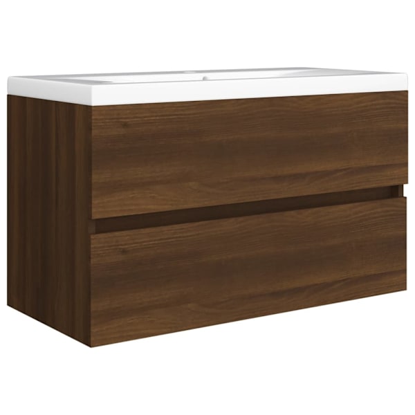 vidaXL Handfatsskåp brun ek 80x38,5x45 cm konstruerat trä Brun